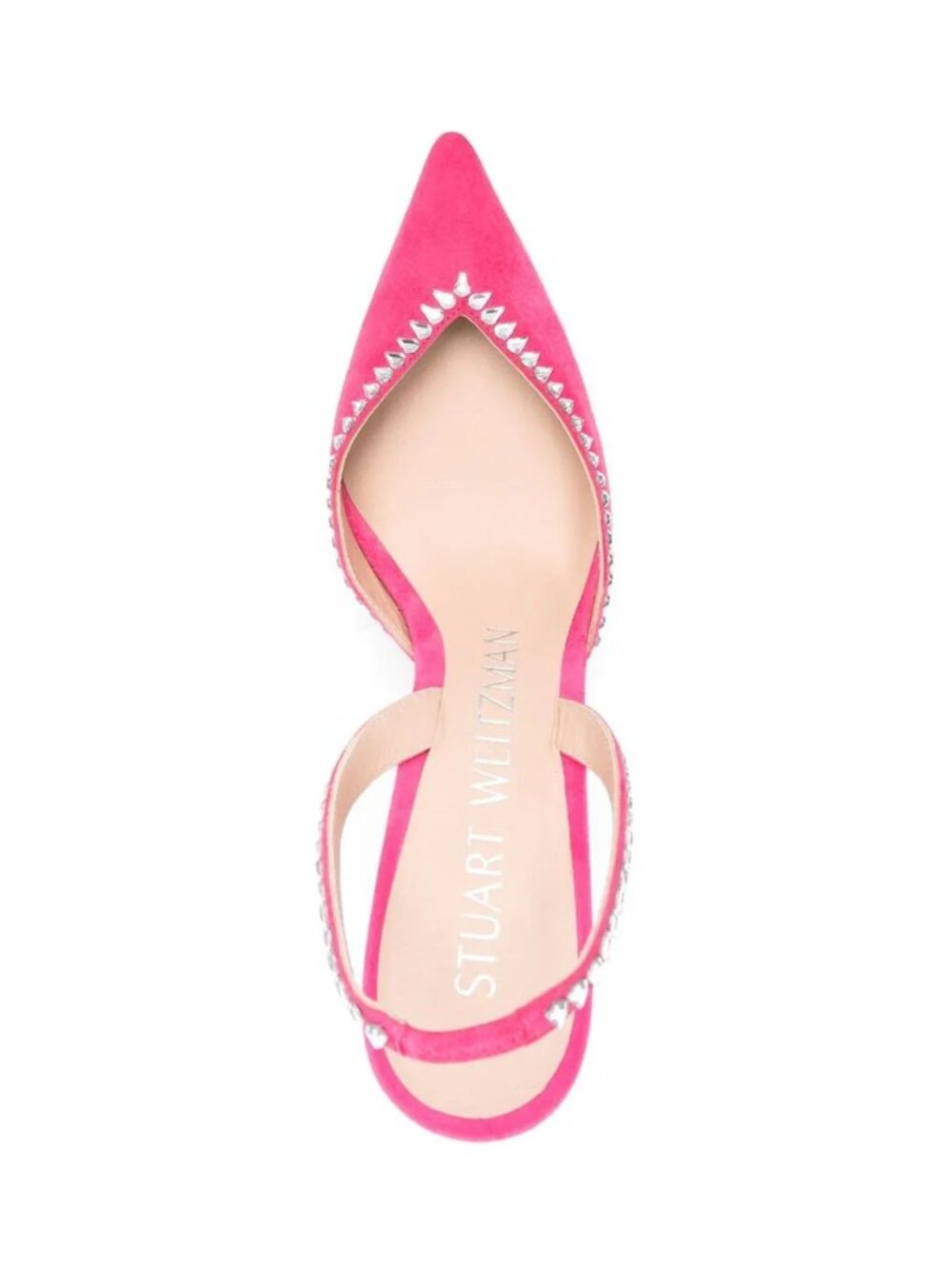 Stuart Weitzman Gemcut Curve Pointed Toe Slingback Pump - Picture 3 of 5